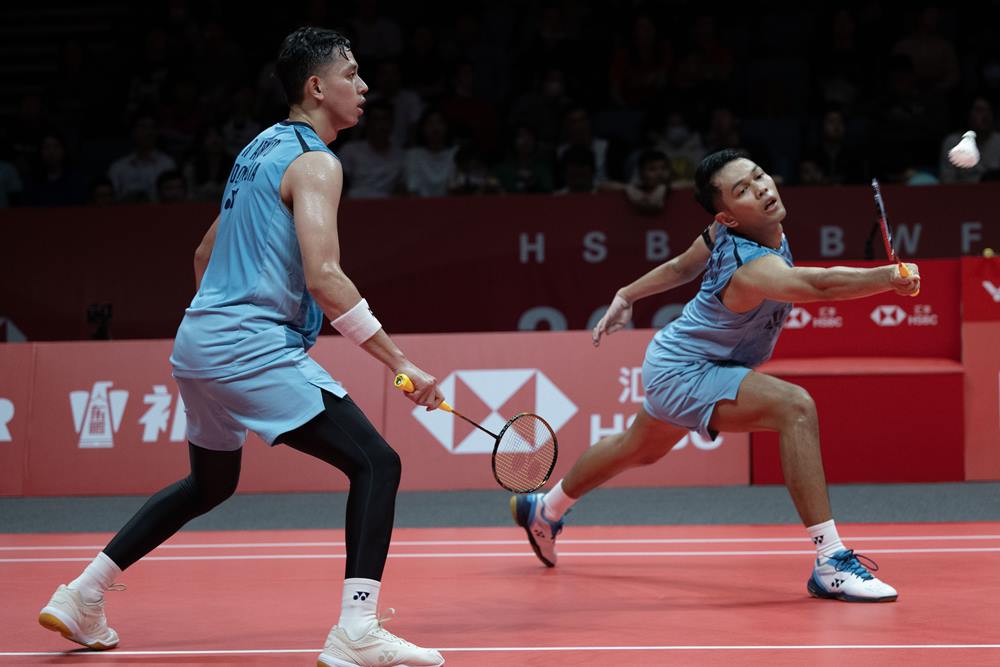 Fajar Alfian/Rian Ardianto. Hasil Perempat Final Singapore Open 2025, Fajri Gagal Lolos ke Semifinal/Reuters