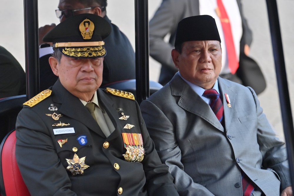 Presiden ke 6 Susilo Bambang Yudhoyono dan Presiden Prabowo Subianto 